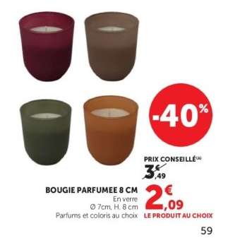 BOUGIE PARFUMEE 8 CM