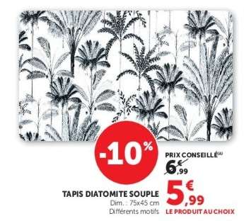 TAPIS DIATOMITE SOUPLE
