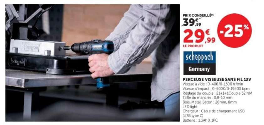 PERCEUSE VISSEUSE SANS FIL 12V