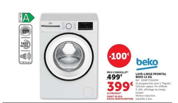 Lave-linge frontal Beko 11 kg