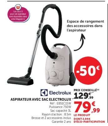 Aspirateur avec sac Electrolux