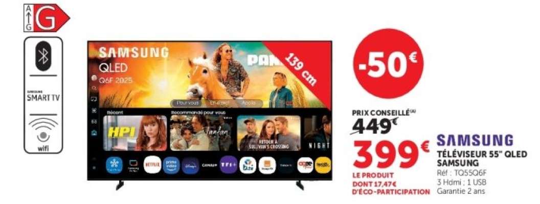 SAMSUNG TÉLÉVISEUR 55'' QLED