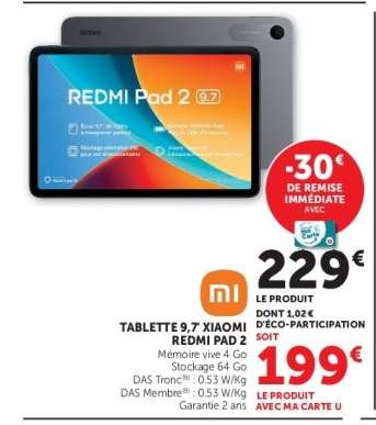 Tablette 9,7 Xiaomi Redmi Pad 2