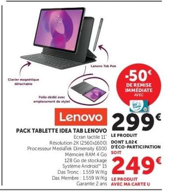 PACK TABLETTE IDEA TAB LENOVO