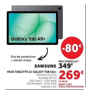 Pack Tablette 11' Galaxy Tab A11+