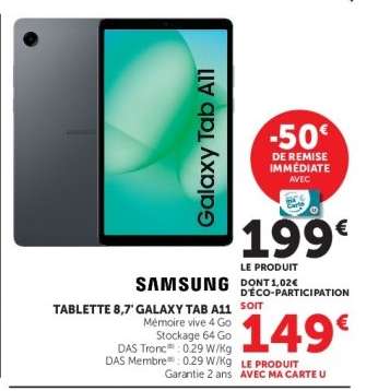 Tablette 8,7" Galaxy Tab A11