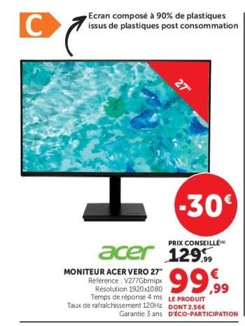 Moniteur Acer Vero 27"