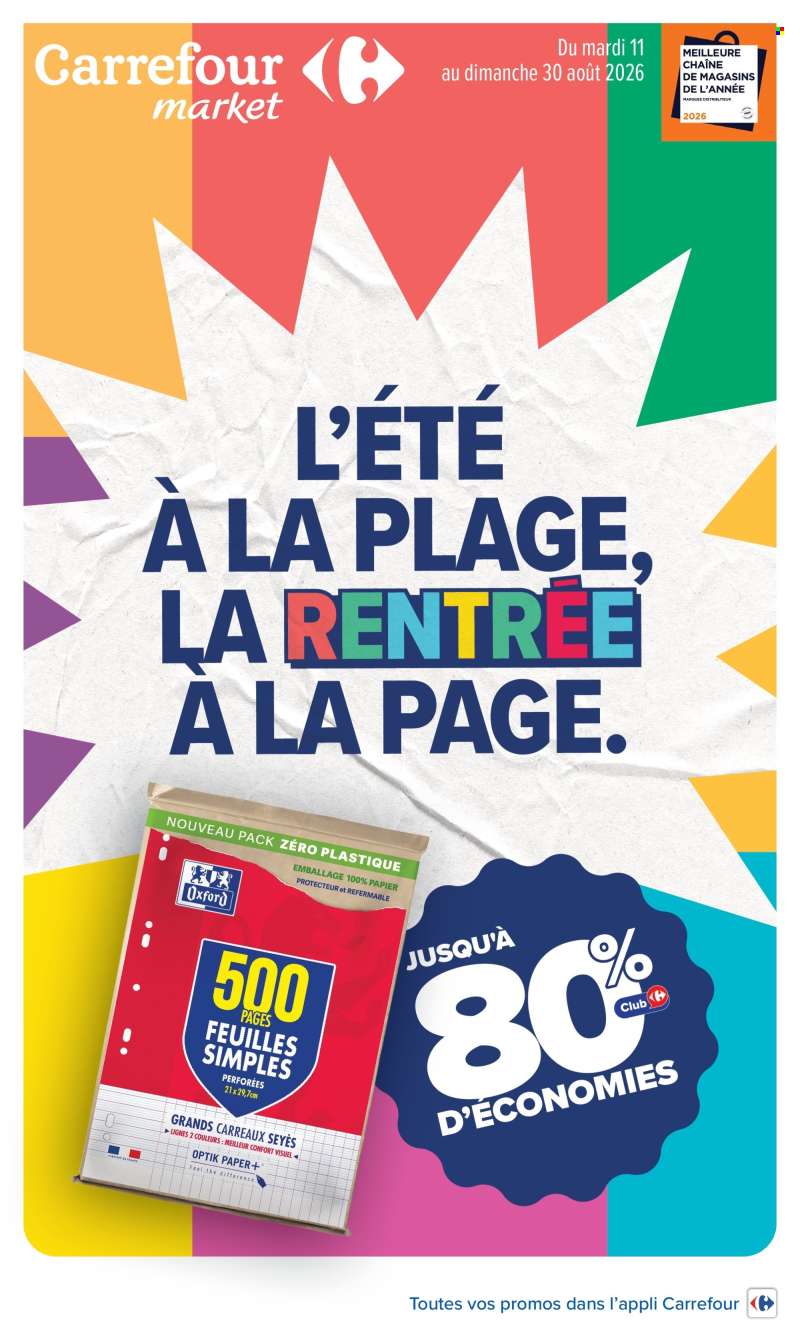 Catalogue Carrefour Market - 11/08/2026 - 30/08/2026.