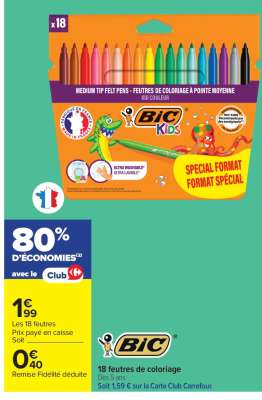 BIC Kids 18 feutres de coloriage