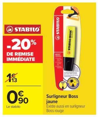 Surligneur Boss jaune