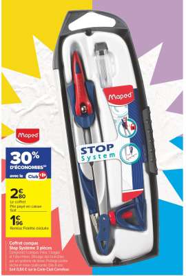 Coffret compas Stop System 3 pièces