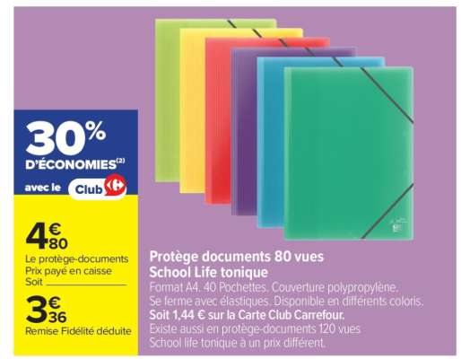 Protège documents 80 vues School Life tonique