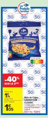 Noix de Cajou CARREFOUR CLASSIC!