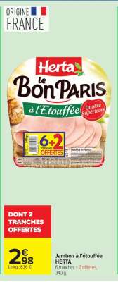 Jambon à l'étouffée HERTA