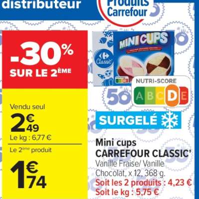 Mini cups CARREFOUR CLASSIC'
