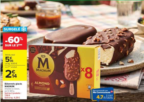 BÂTONNETS GLACÉS MAGNUM