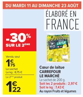 Cœur de laitue CARREFOUR LE MARCHÉ
