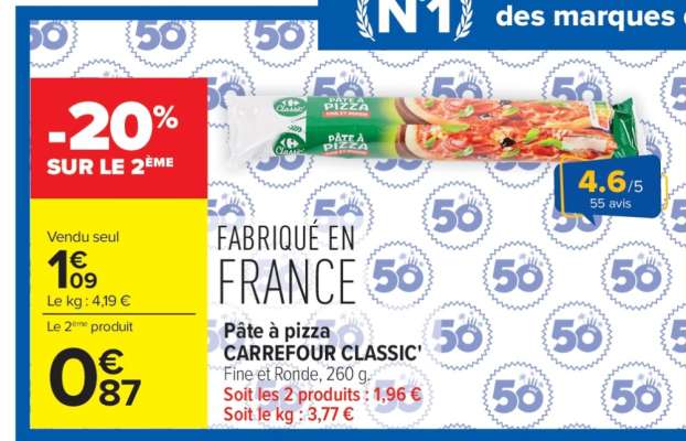 Pâte à Pizza Carrefour Classic