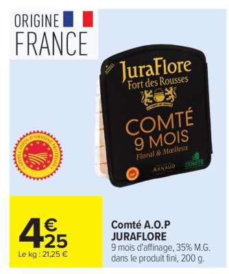 Comté A.O.P JURAFLORÉ