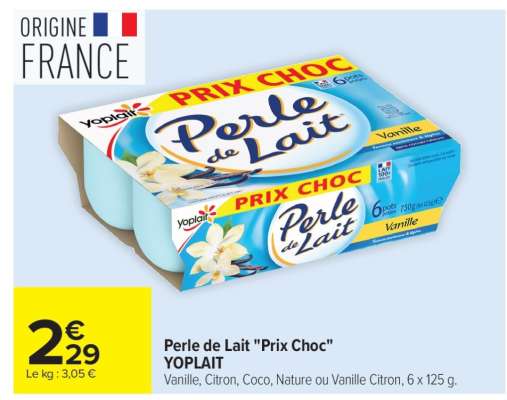 Perle de Lait "Prix Choc" YOPLAIT