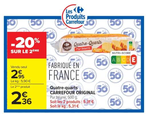 Quatre-quarts CARREFOUR ORIGINAL