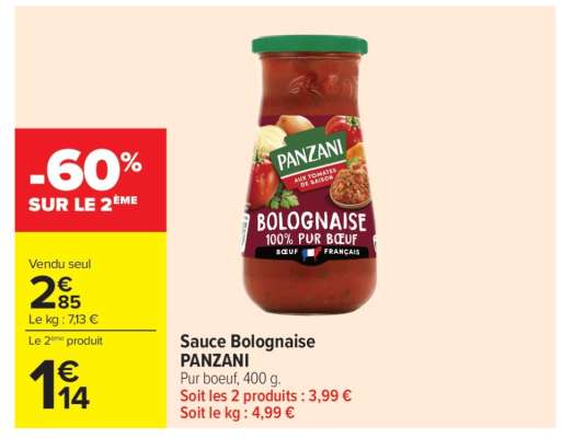 Sauce Bolognaise Panzani
