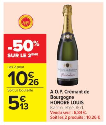 A.O.P. Crémant de Bourgogne HONORÉ LOUIS