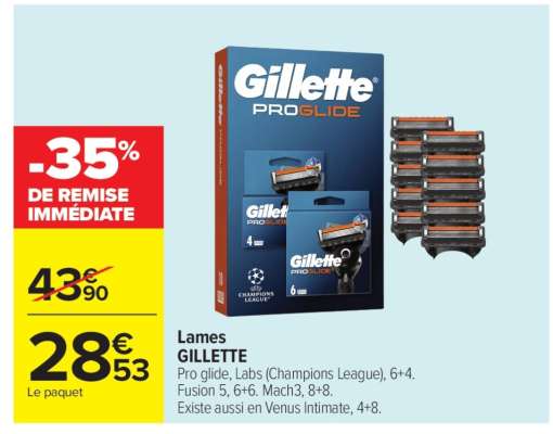 LAMES "GILLETTE"