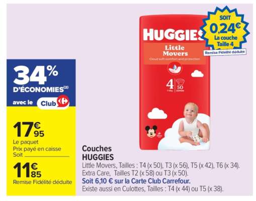 Couches HUGGIES