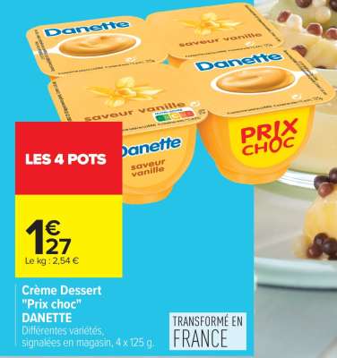 Crème dessert «Prix choc» DANETTE