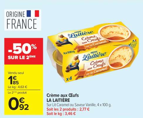 Crème Aux Oeufs La Laitière