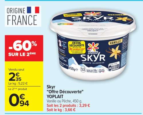 Skyr «Offre Découverte» YOPLAIT