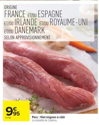 Porc : filet mignon à rôtir