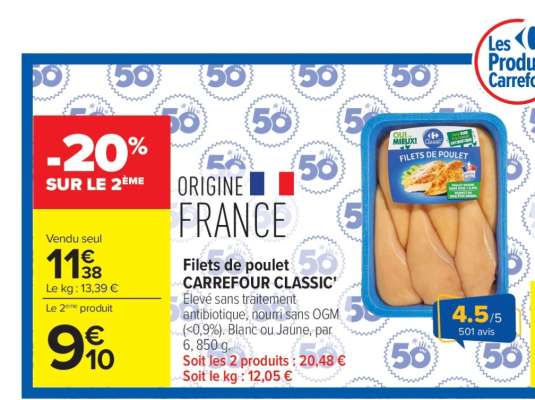 Filets de Poulet CARREFOUR CLASSIC'