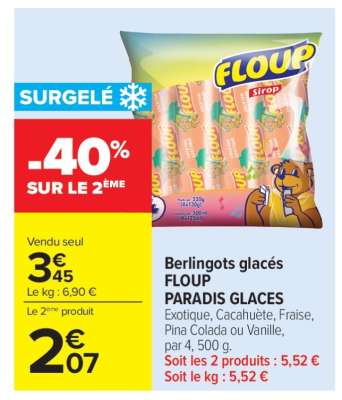 Berlingots glacés FLOUP PARADIS GLACES