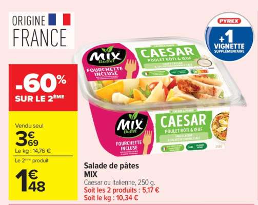 Salade de pâtes MIX