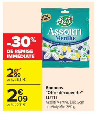 Bonbons "Offre Découverte" LUTTI