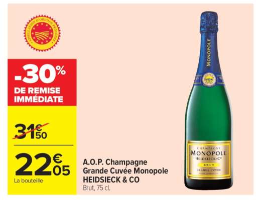 A.O.P. Champagne Grande Cuvée Monopole HEIDSIECK & CO