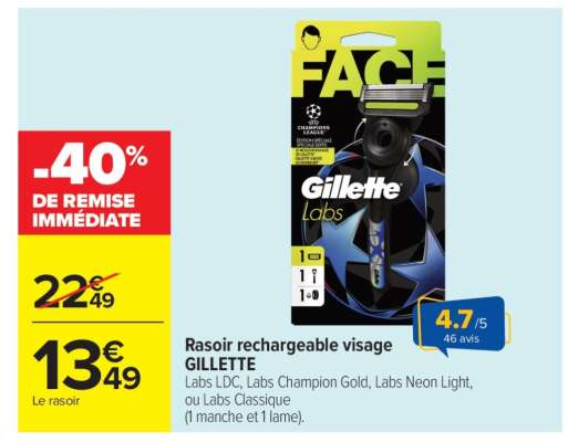Rasoir rechargeable visage GILLETTE