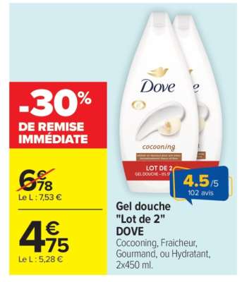 Gel douche "Lot de 2" DOVE