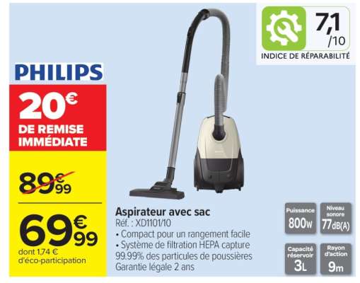 ASPIRATEUR AVEC SAC