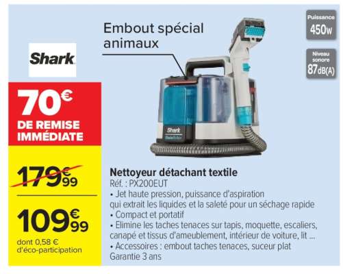 Nettoyeur détachant textile
