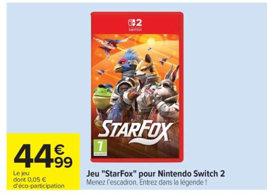 Jeu "StarFox" pour Nintendo Switch 2