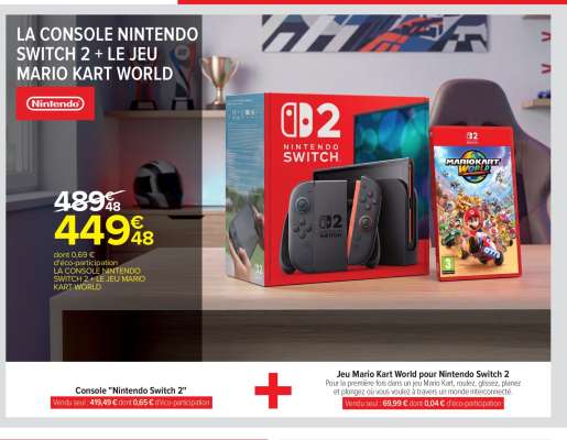 LA CONSOLE NINTENDO SWITCH 2 + LE JEU MARIO KART WORLD