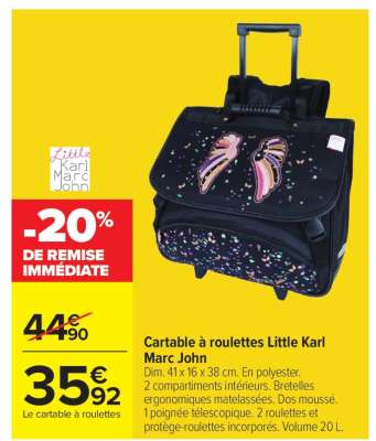 Cartable à roulettes Little Karl Marc John