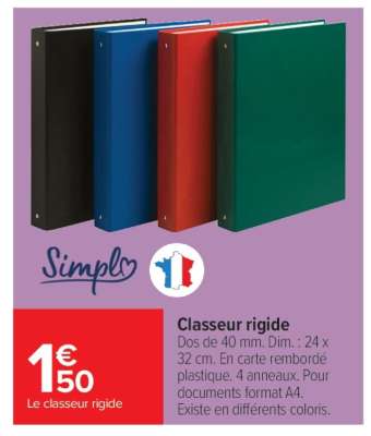 Classeur rigide