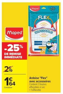 Ardoise "Flex" avec accessoires