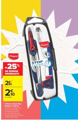 Coffret compas Stop Système 3 pièces