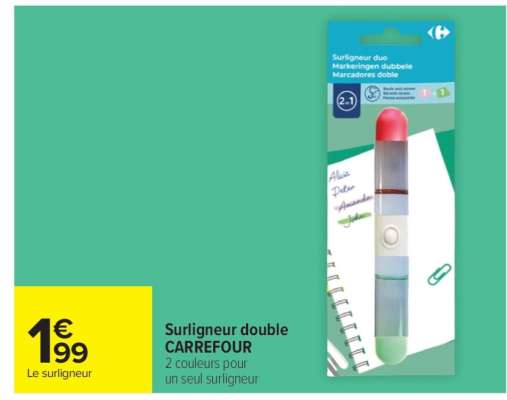 Surligneur double CARREFOUR