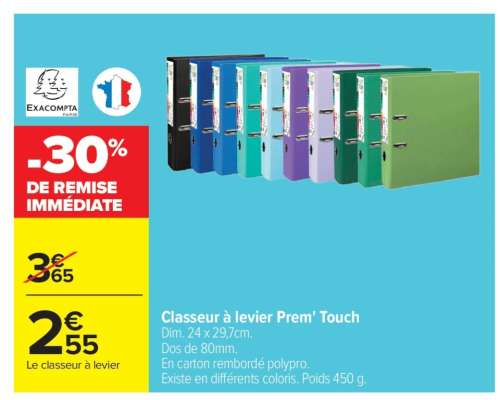 Classeur À Levier Prem'touch